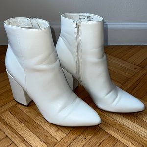 Madden Girl White Booties